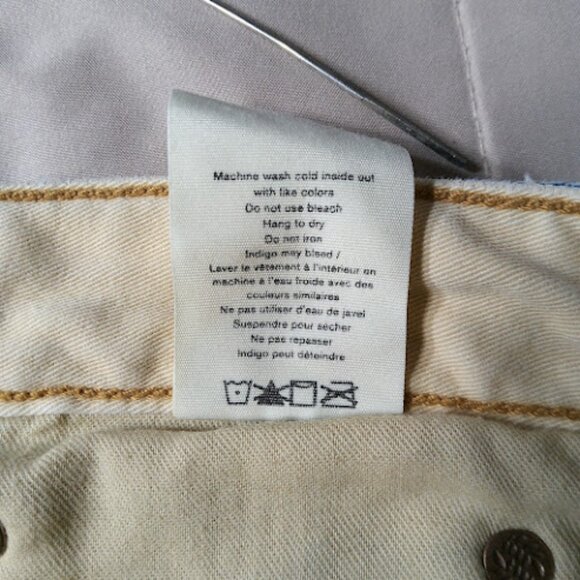 RAG & BONE | Maya Straight Leg Ankle Crop Button Jeans Whiskered Made In USA 27 - Picture 15 of 16